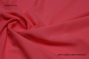 Ткань для рукоделия Креп шифон цвет красный